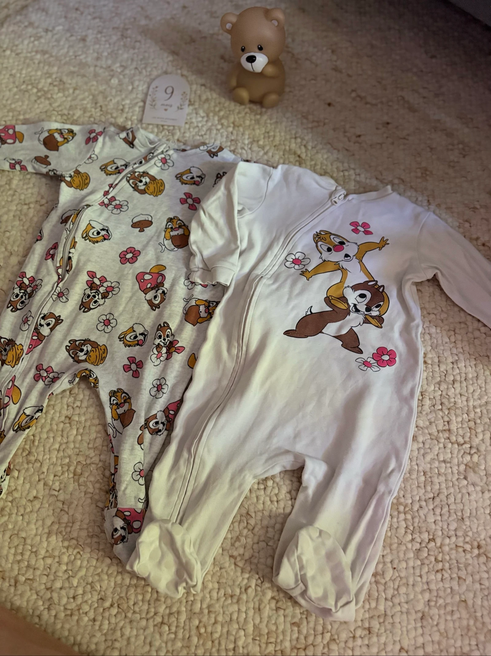 🎀 Lot de 2 pyjamas Tic & Tac – 9 mois